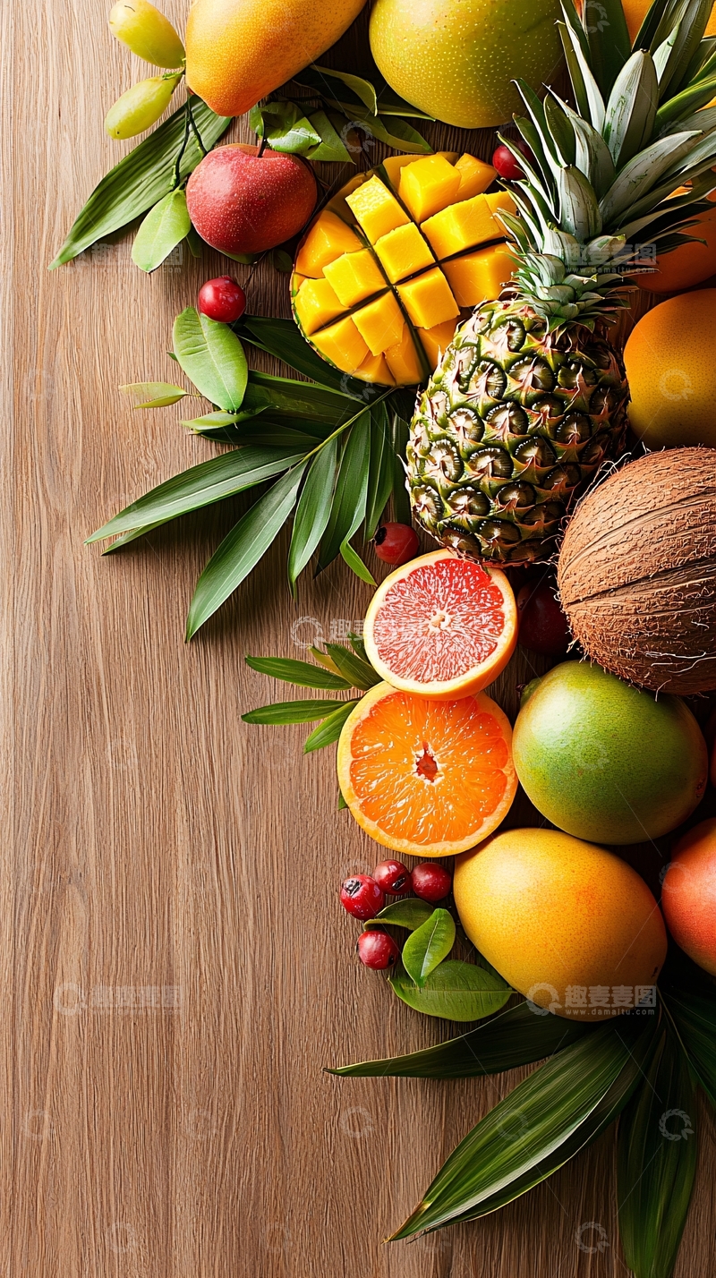 高清大图下载【趣麦麦图】热带水果静物特写
