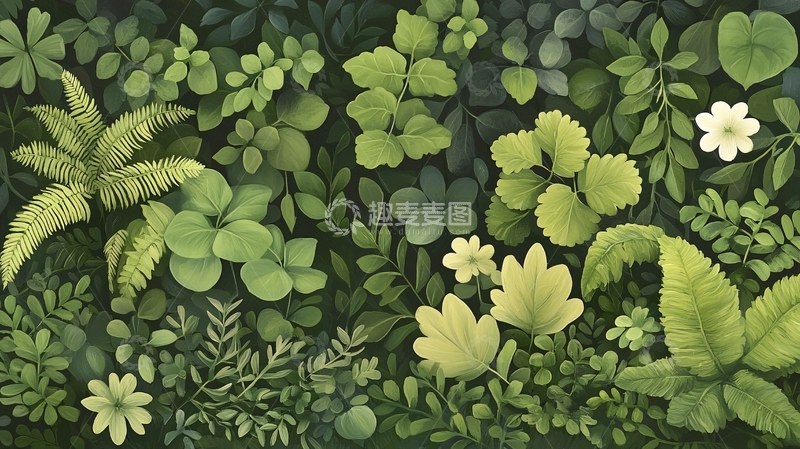 高清大图下载【趣麦麦图】郁郁葱葱的植物群