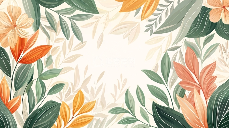 高清大图下载【趣麦麦图】淡雅花卉植物背景