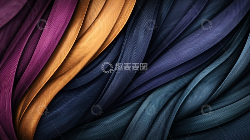 高清大图下载【趣麦麦图】彩色纤维扭曲交织