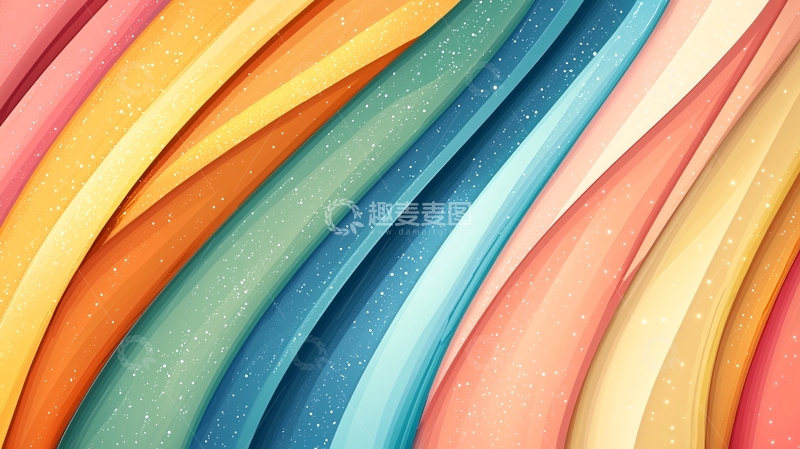 高清大图下载【趣麦麦图】彩色波浪纹理背景