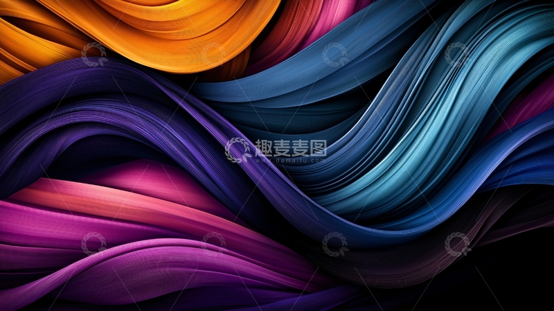 高清大图下载【趣麦麦图】彩色流体抽象背景