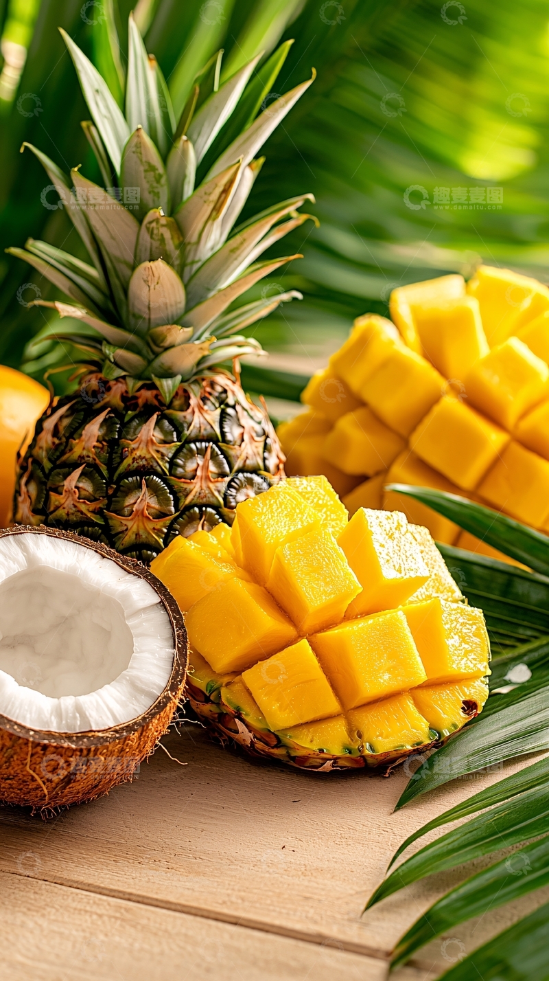 高清大图下载【趣麦麦图】热带水果组合