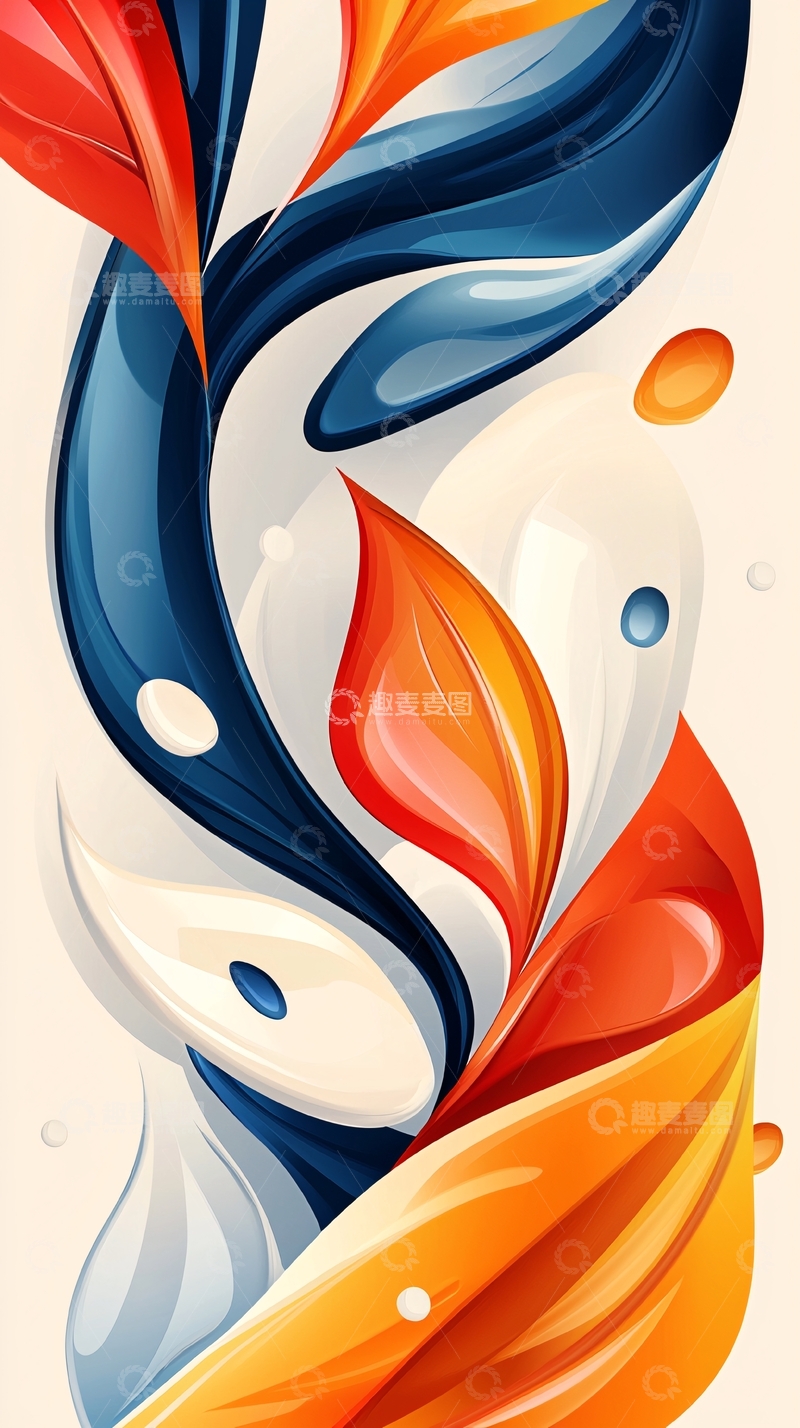 高清大图下载【趣麦麦图】抽象彩色液体流动