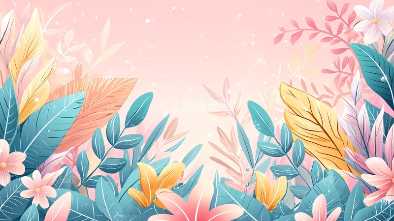 高清大图下载【趣麦麦图】粉色植物背景