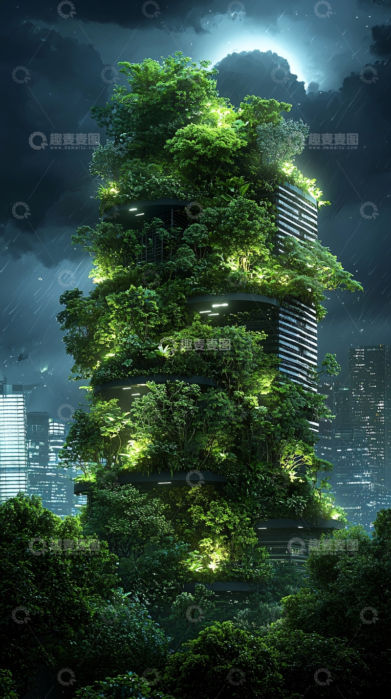 高清大图下载【趣麦麦图】被植物覆盖的建筑