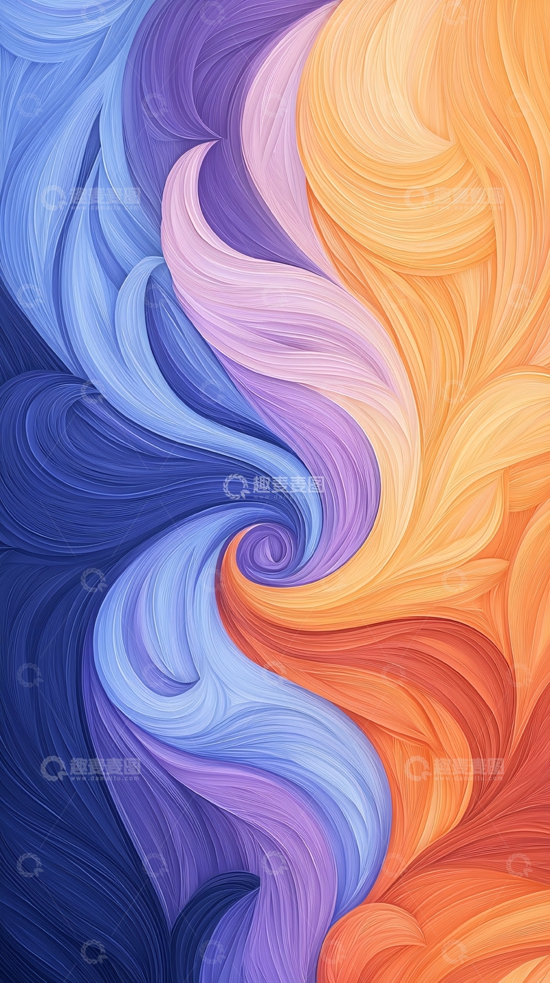 高清大图下载【趣麦麦图】色彩漩涡图案