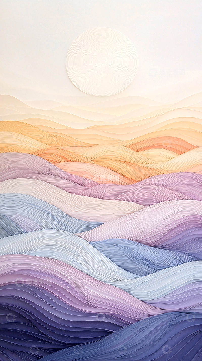 高清大图下载【趣麦麦图】抽象波浪线条渐变背景