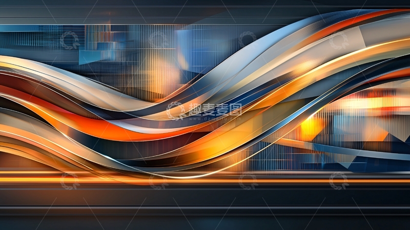 高清大图下载【趣麦麦图】抽象流动线条