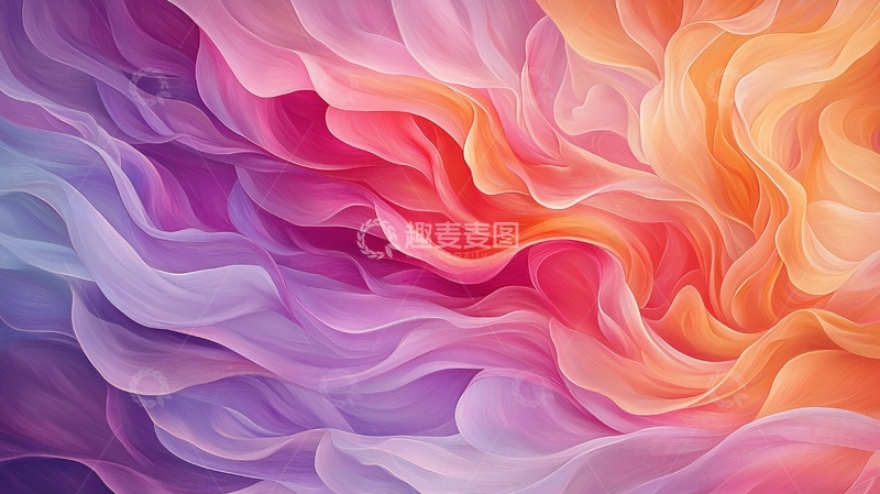 高清大图下载【趣麦麦图】柔和色彩的抽象波浪