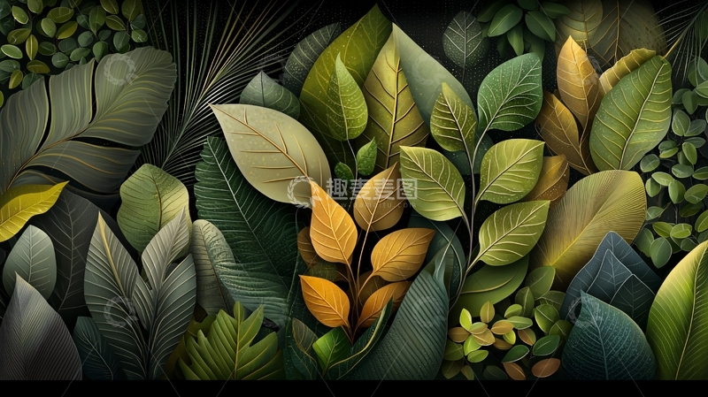 高清大图下载【趣麦麦图】茂盛植物叶子