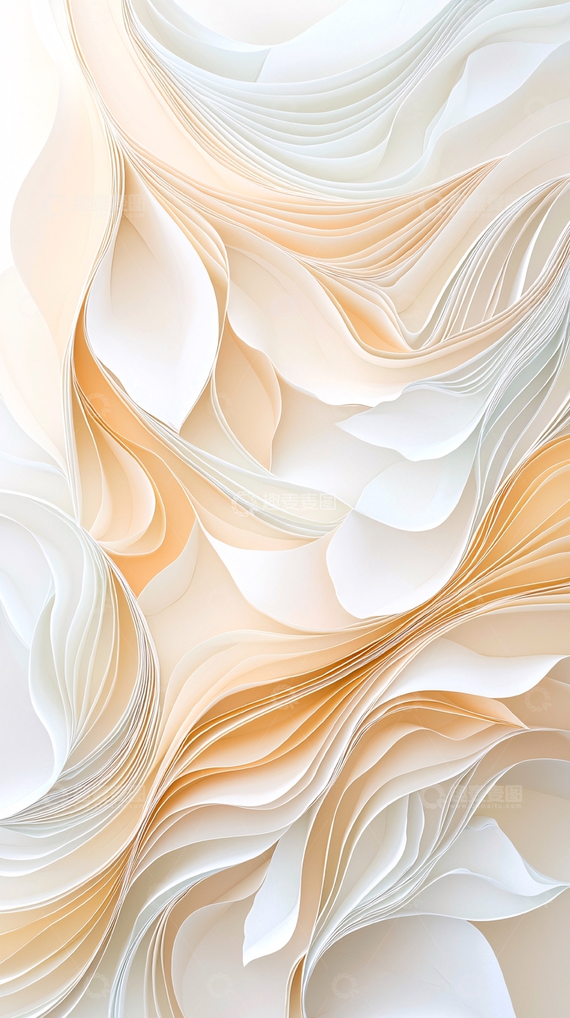 高清大图下载【趣麦麦图】抽象花瓣曲线