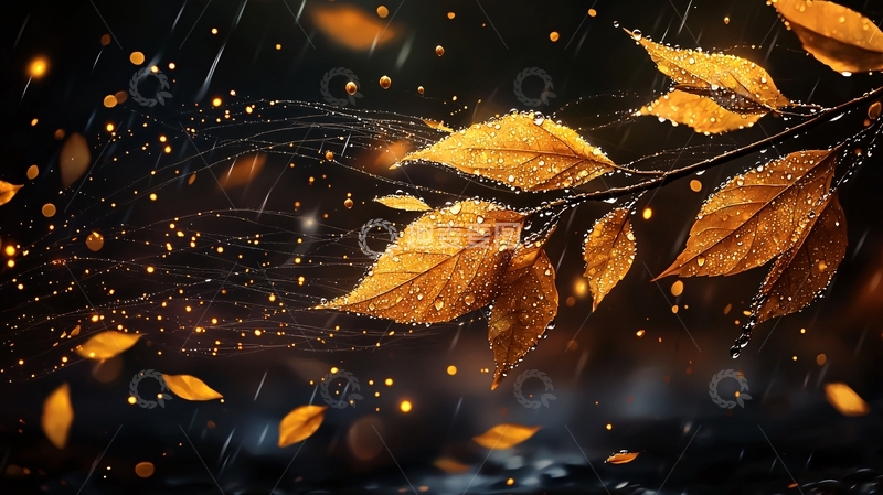 高清大图下载【趣麦麦图】秋叶飘零高清图片