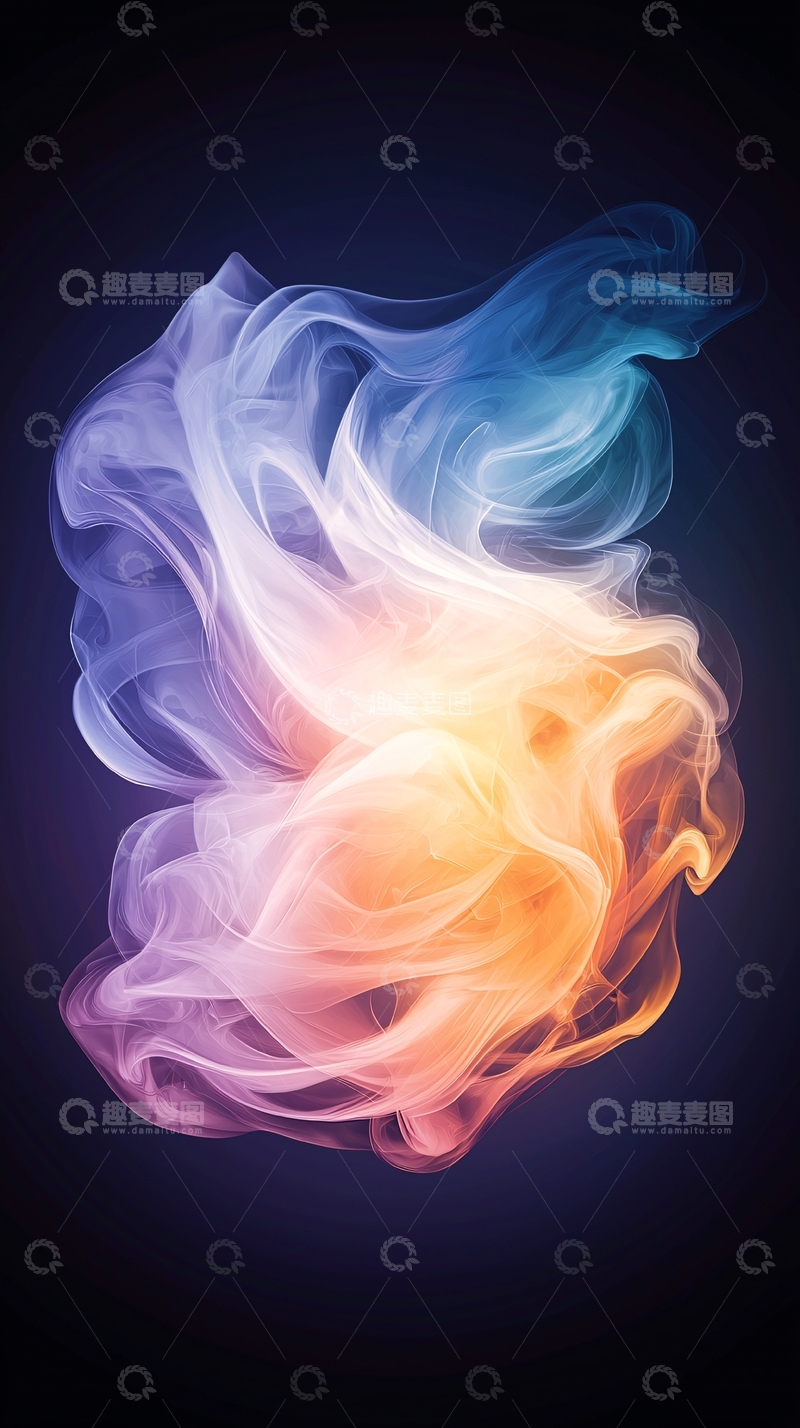 高清大图下载【趣麦麦图】彩色烟雾抽象背景