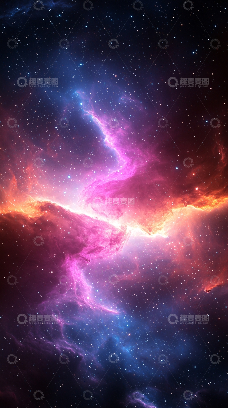 高清大图下载【趣麦麦图】绚丽星云宇宙星空图
