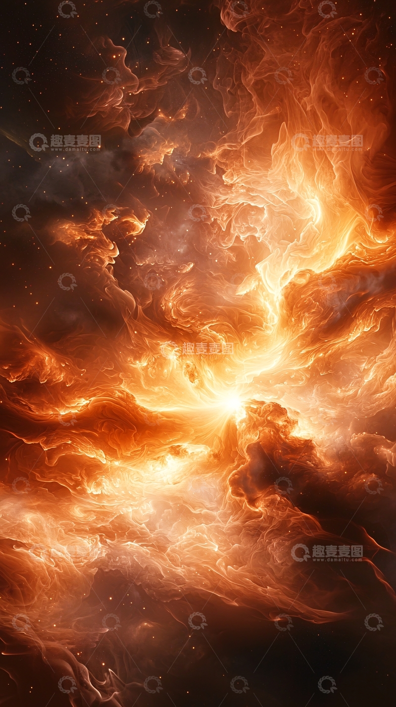 高清大图下载【趣麦麦图】炽热星云火焰宇宙