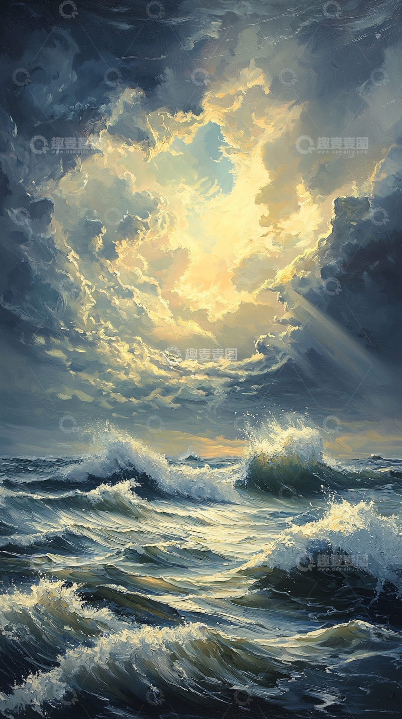 高清大图下载【趣麦麦图】波涛汹涌的天空云彩