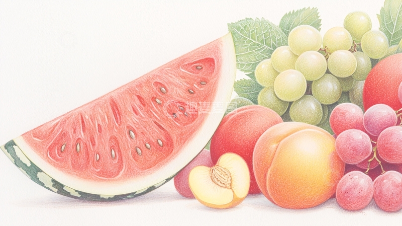高清大图下载【趣麦麦图】新鲜多汁的水果拼盘