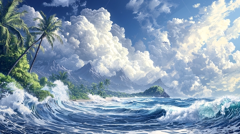 高清大图下载【趣麦麦图】热带岛屿海景