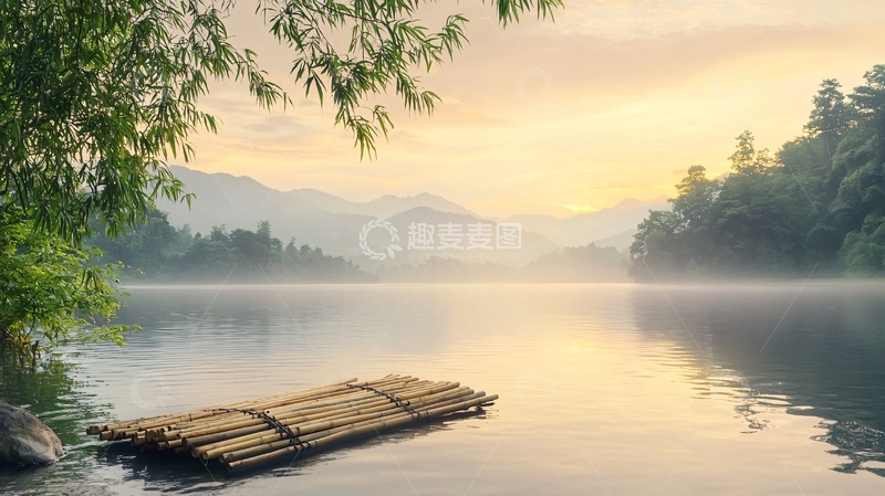 高清大图下载【趣麦麦图】平静的湖面高清图片