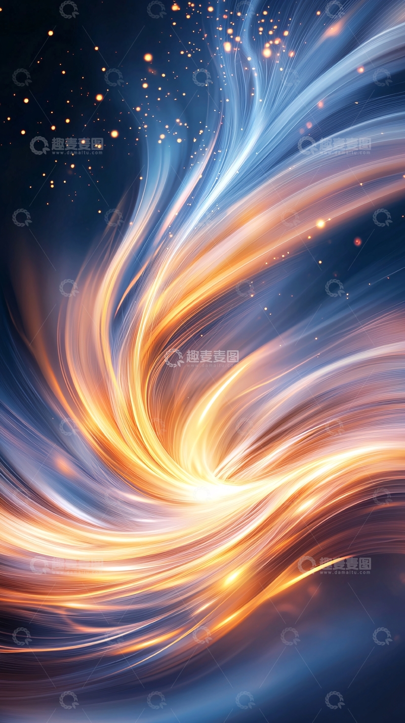 高清大图下载【趣麦麦图】抽象光线流动背景