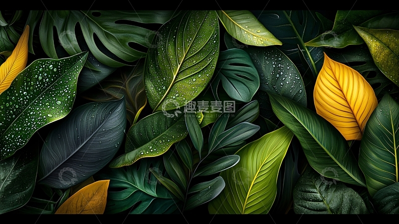 高清大图下载【趣麦麦图】茂密叶片高清图片