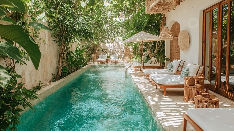 高清大图下载【趣麦麦图】热带度假泳池别墅