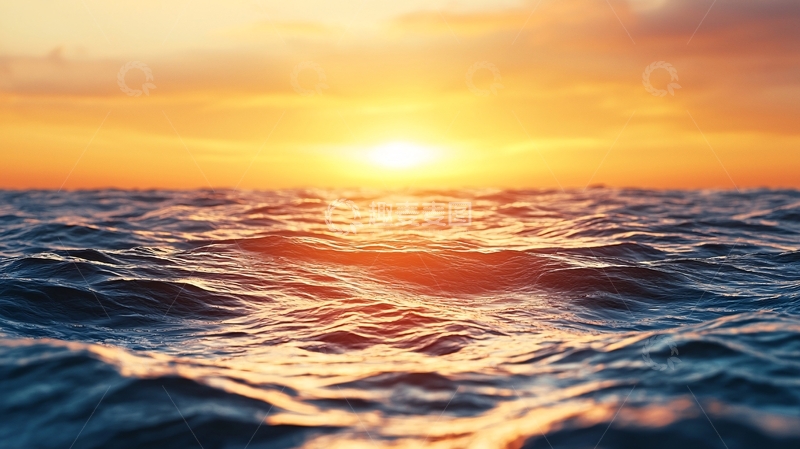 高清大图下载【趣麦麦图】海面日出高清图片