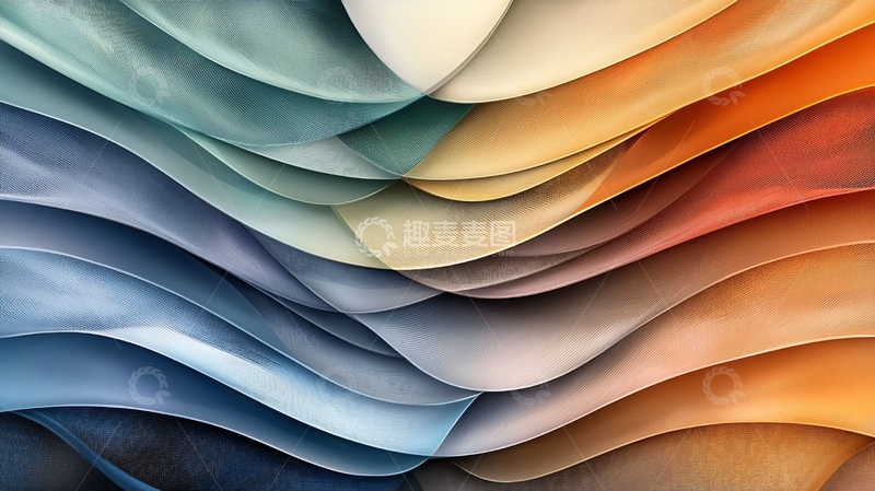 高清大图下载【趣麦麦图】抽象波浪渐变背景