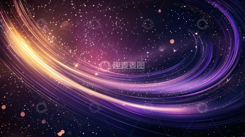 高清大图下载【趣麦麦图】梦幻星空螺旋光芒背景