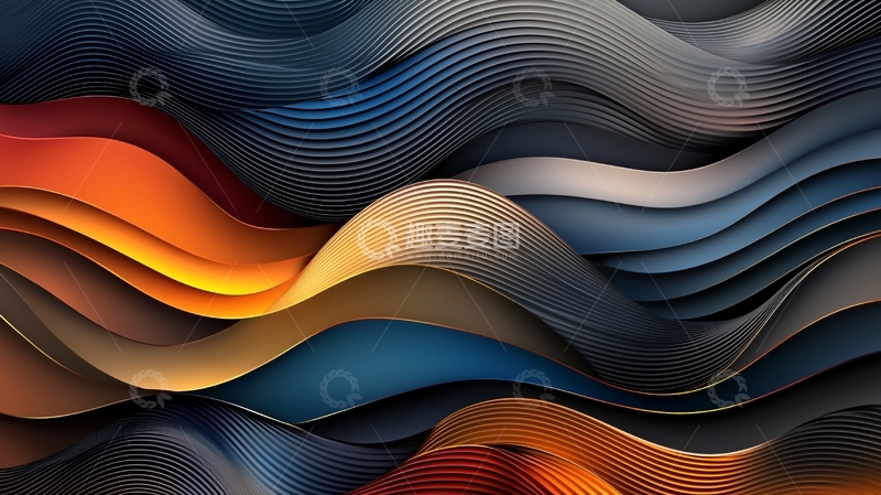 高清大图下载【趣麦麦图】抽象艺术波浪纹理