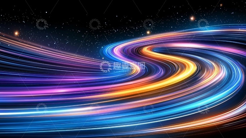 高清大图下载【趣麦麦图】绚丽色彩光线流动