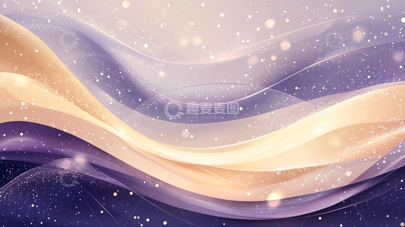 高清大图下载【趣麦麦图】梦幻紫色金色渐变背景