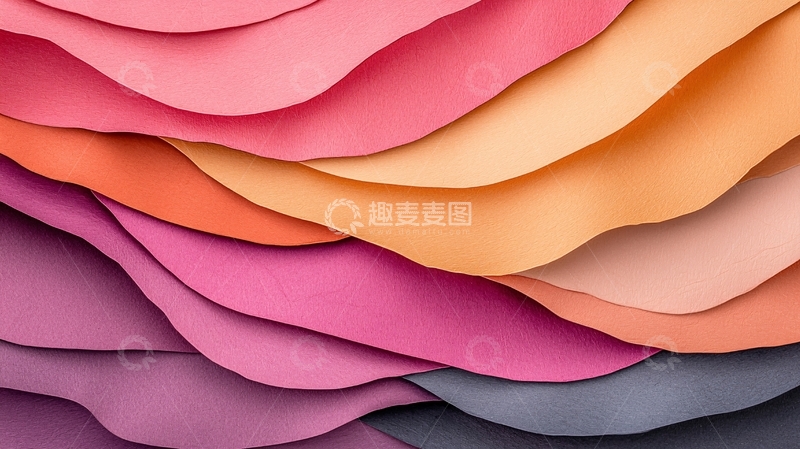 高清大图下载【趣麦麦图】彩色波浪纹理纸张
