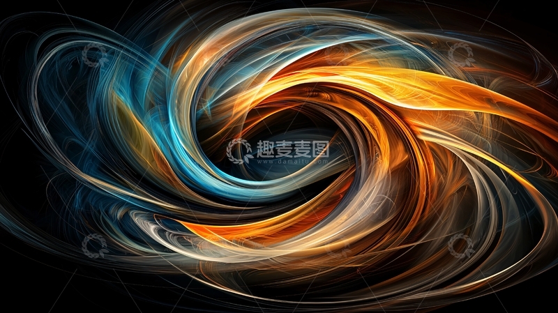 高清大图下载【趣麦麦图】抽象漩涡能量