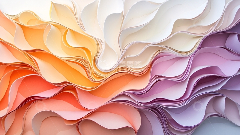 高清大图下载【趣麦麦图】抽象色彩波浪图案