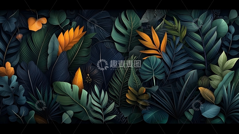 高清大图下载【趣麦麦图】热带植物背景