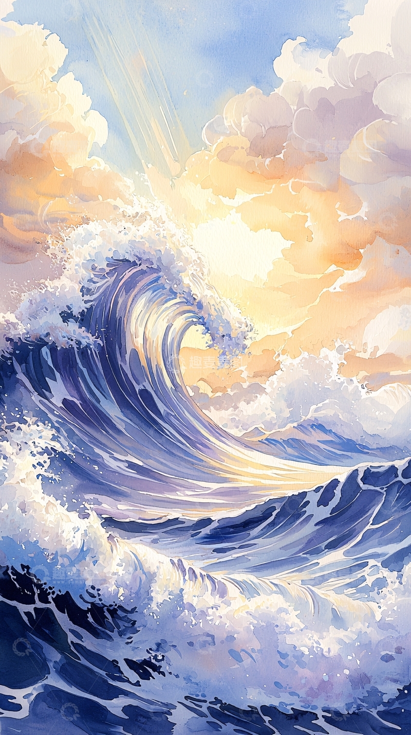 高清大图下载【趣麦麦图】海浪翻滚高清图片