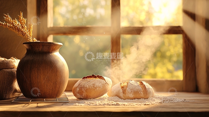 高清大图下载【趣麦麦图】新鲜出炉的面包