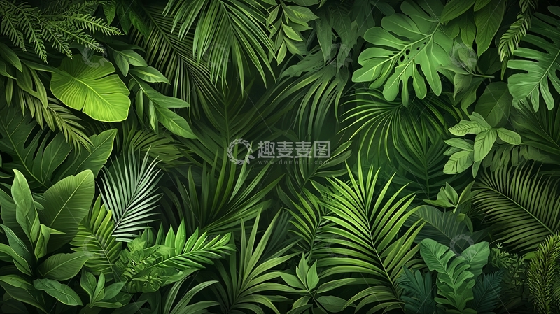 高清大图下载【趣麦麦图】茂密的热带植物