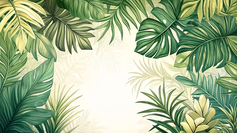 高清大图下载【趣麦麦图】热带植物的茂盛绿叶