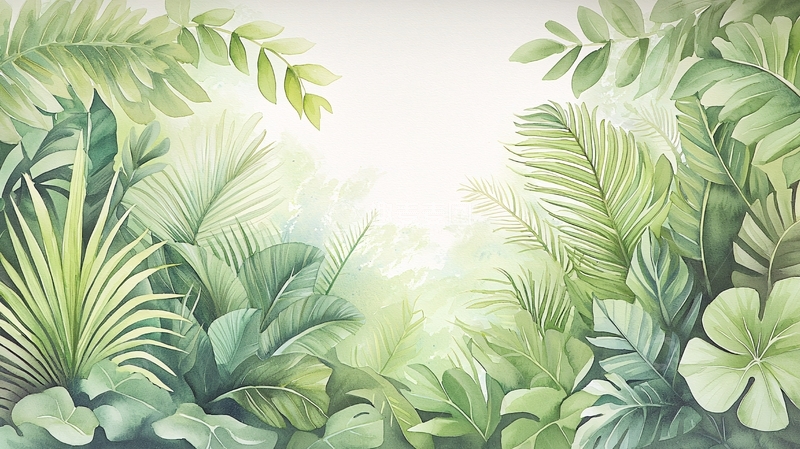 高清大图下载【趣麦麦图】绿色植物清新背景图