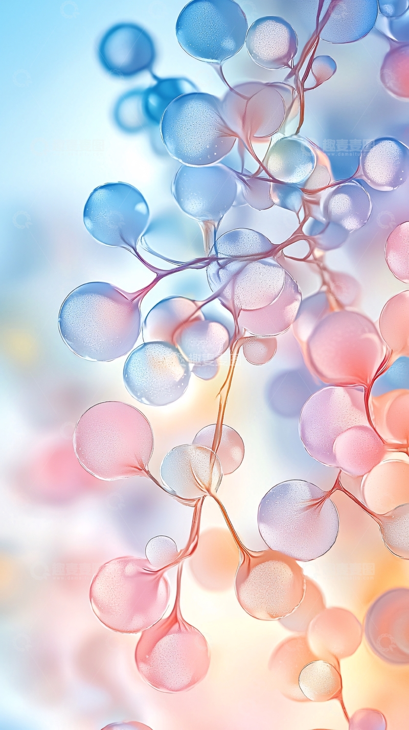 高清大图下载【趣麦麦图】水彩风透明圆球