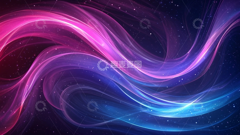 高清大图下载【趣麦麦图】炫彩光束流动背景