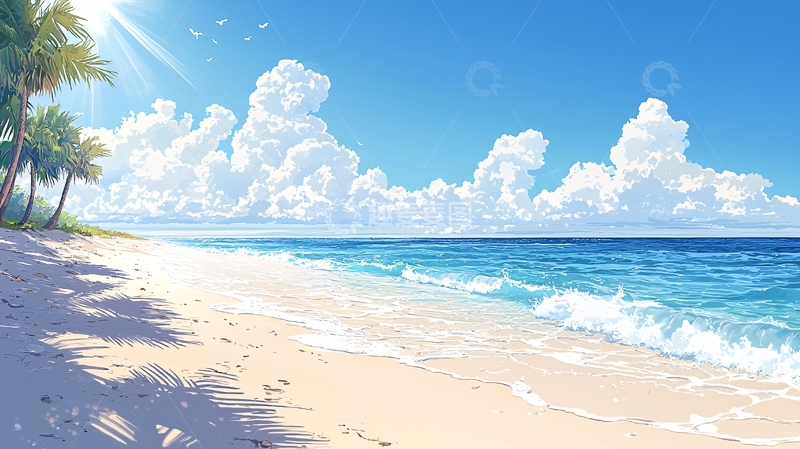 高清大图下载【趣麦麦图】夏日海滩高清图片