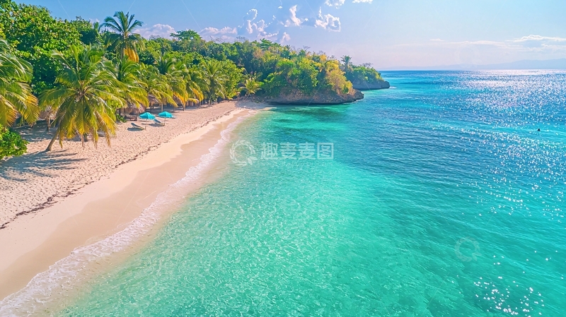 高清大图下载【趣麦麦图】热带海滩与清澈海水