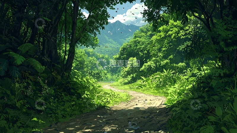高清大图下载【趣麦麦图】森林小路高清图片