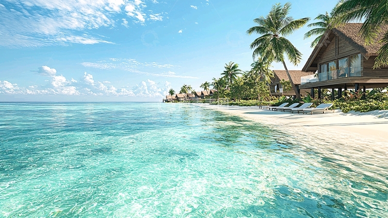 高清大图下载【趣麦麦图】热带海滩度假村