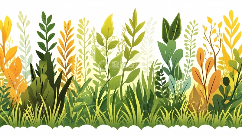 高清大图下载【趣麦麦图】生机勃勃的植物插画