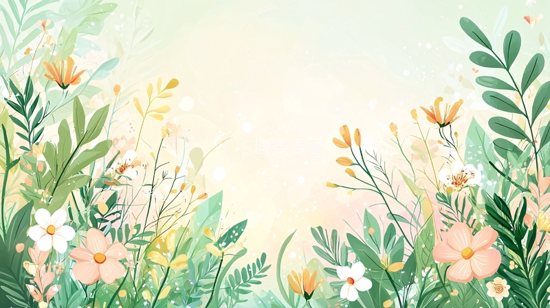 高清大图下载【趣麦麦图】清新花卉植物背景